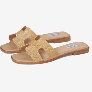Steve Madden Beige Slide Sandals